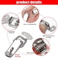 thumbnail image 3 of 12 Pieces Lever Latch Spring Latch Latch, 72mm Stainless Steel Toggle Spring Latch, with Hook, for Cabinet, Box, Drawer, Cabinet, Tool Chest, 3 of 5