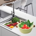 thumbnail image 2 of STPToys Clearance Kitchen Colander with Bowl Strainer,8.6 inch Plastic Fruits and Vegetable Washing Basket Double Layered Drain Basin Cleaning Mixing Basket - Green, 2 of 7