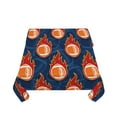 thumbnail image 5 of Wukai American Football and Fire Flames Waterproof Tablecloth for Kitchen Dining, Fits Square Tables for 2-4 Seats -60"x60", 5 of 7