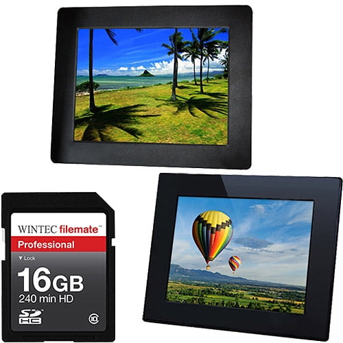 Digital Photo Frame with 16GB SDHC Memory Card Value