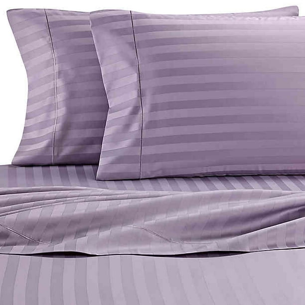 Wamsutta Damask Stripe 500-Thread-Count PimaCott Queen Sheet Set in