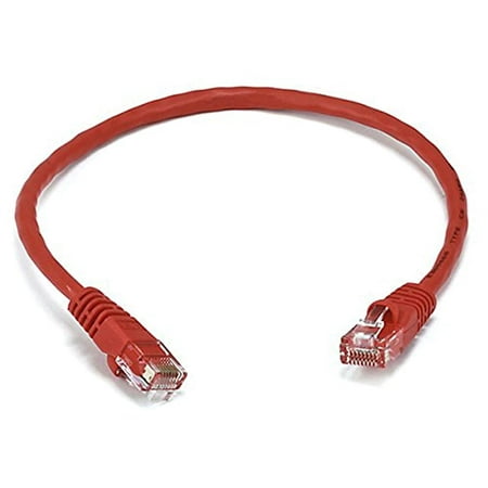 UPC: 0844660021285 | Monoprice Patch Cord Cat 5e Booted Red 1.0 ft. 2128