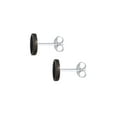 thumbnail image 3 of KUZZOI Mens Round Emaille Stud Earring 925 Sterling Silver oxidized, 3 of 6