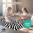 thumbnail image 4 of ODIKA 4'x6' Machine Washable Non-Slip Area Rug, Wild Stripe Accent Animal Print Design High Traffic Rug, Black, 287896, 4 of 7