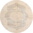 thumbnail image 1 of Ahgly Company Tapis d'Intérieur Rond Traditionnel Persan Marron, 3 Pieds Rond, 1 of 6