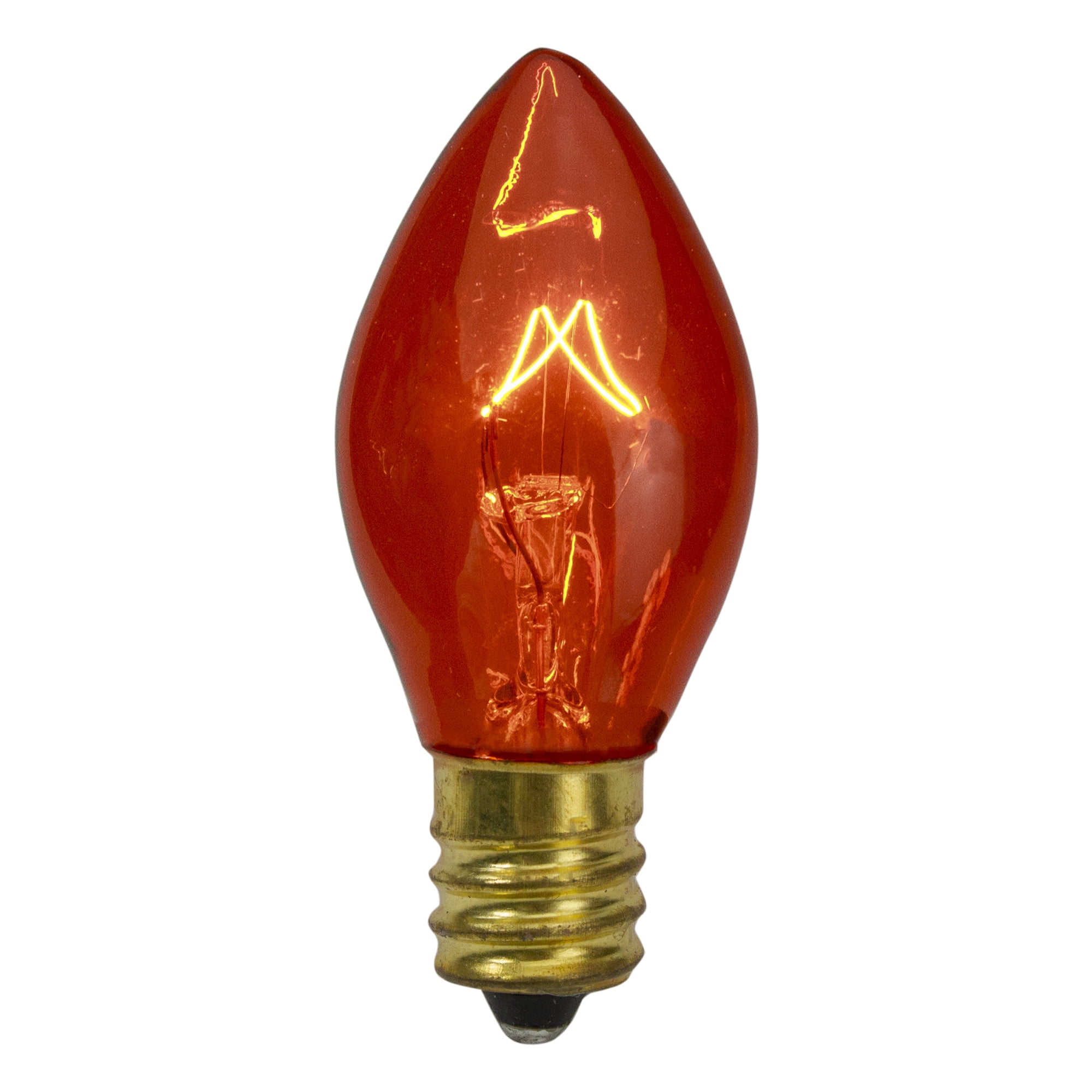 Pack of 4 Amber C7 Transparent Christmas Replacement Bulbs