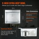 thumbnail image 3 of Fregadero de cocina VEVOR, fregaderos empotrables de acero inoxidable 304, lavabo de un solo tazón de montaje superior con accesorios (paquete de 2), fregaderos para lavavajillas domesticos, 3 of 9