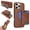 Brown, variant on Allytechgroup for iPhone 17 Pro Back Cover Case with Magnetic Credit Card Slot, Shock-Absorbent RFID Protection Wireless Charging Support Lightweight Non-Slip for iPhone 17 Pro, Black