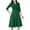 Green, variant on Women's V Neck Three Quarter Sleeve Church Work Dress with Pockets, Modest Office Dress, Professional Wear, Comfortable Fabric, Knee Length,Black M
