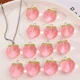 thumbnail image 5 of 5/20 piezas dijes de imitación de Friut, colgantes de resina rosa melocotón para hacer joyas, pendientes, llavero, collar, accesorios de cremas DIY, 5 of 5