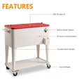 thumbnail image 6 of SYTHERS 80Qt Freezer Incubator, Cooler Ice Chest with Drain Pipe, Keep Cold and Warm Portable for Beach Camping Patio Travel Outdoor, Milk White and Red, 6 of 9