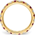 thumbnail image 2 of 14K Yellow Gold Lab Grown Diamond Si1/Si2 G H I & Cr Ruby Eternity Band (Size 9) Made In India et0048-cru-070-9ylg, 2 of 5