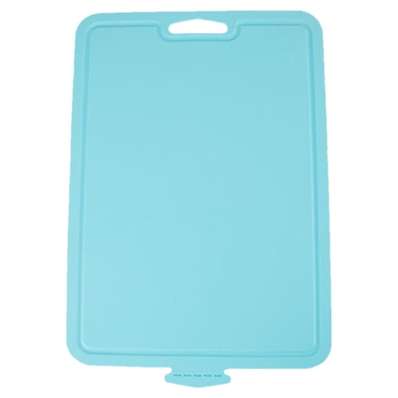 HAXMNOU Silicone Cutting Board Foldable Reversible Non Slip Cutting Mat Food-Grade BPA Free Safe Kitchen Tools for Camping, Blue