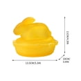 thumbnail image 2 of Easter Glass Candy Dish with Lid Covered Candy Bowl Glass Bunny Jar Candy Servers for Easter Holiday Office Home Kitchen Table Desk (Yellow), 2 of 6