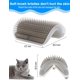 thumbnail image 2 of Contenedores de aseo personal para gatos, paquete de 2 contenedores de aseo de esquina con bolsa de hierba gatera, cepillo de aseo suave, peine de masaje, juguetes masajeadores suaves para gatos, gatitos, cachorros Ormromra WRJM-70, 2 of 6