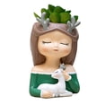 thumbnail image 1 of Maceta De Flores Suculentas, Maceta Creativa Con Forma De Niñas Lindas, Maceta, Jarrón De Resina Para Niñas, Maceta De Cactus Suculenta, Decoración Del Hogar Para Jardín, Interior Y Exterior Advancent HA026385-01, 1 of 7