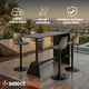thumbnail image 3 of Set 4 Sillas Banco Bar Eames Ajustable Tulip Minimalista Silla Alta para Barra con Reposa Pies Asiento Giratorio 360° Banco Alto con Altura Regulable (Gris 4 Piezas), 3 of 7