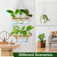 thumbnail image 5 of XXXFLOWER Wall Hanging Propagation Station with Wooden Stand 3 Bulb Vase 2 Tiered Planters Wall Terrarium for Home Office Plant Hanger Flower Vases Wall Decor, 5 of 6