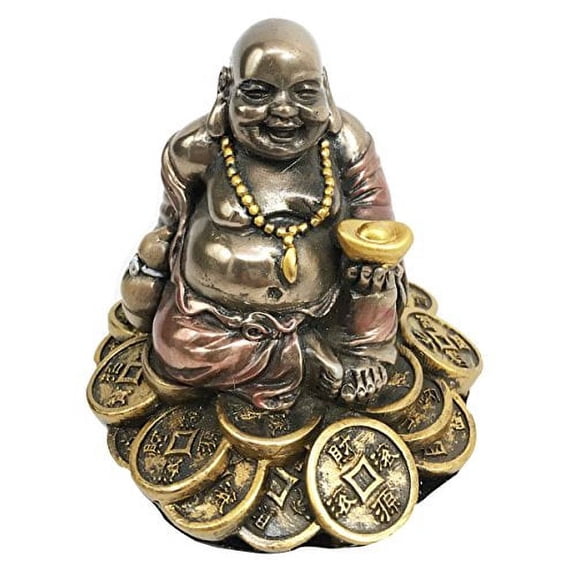 Maitreya Buddha Ajita Bodhisattva True Teacher of Pure Dharma Holding Golden Nugget Figurine Enlightened One Talisman Sculpture