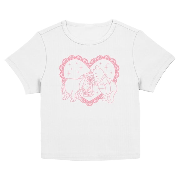 Juniors Winnie the Pooh Eeyore Heart and Love Friend T Shirt