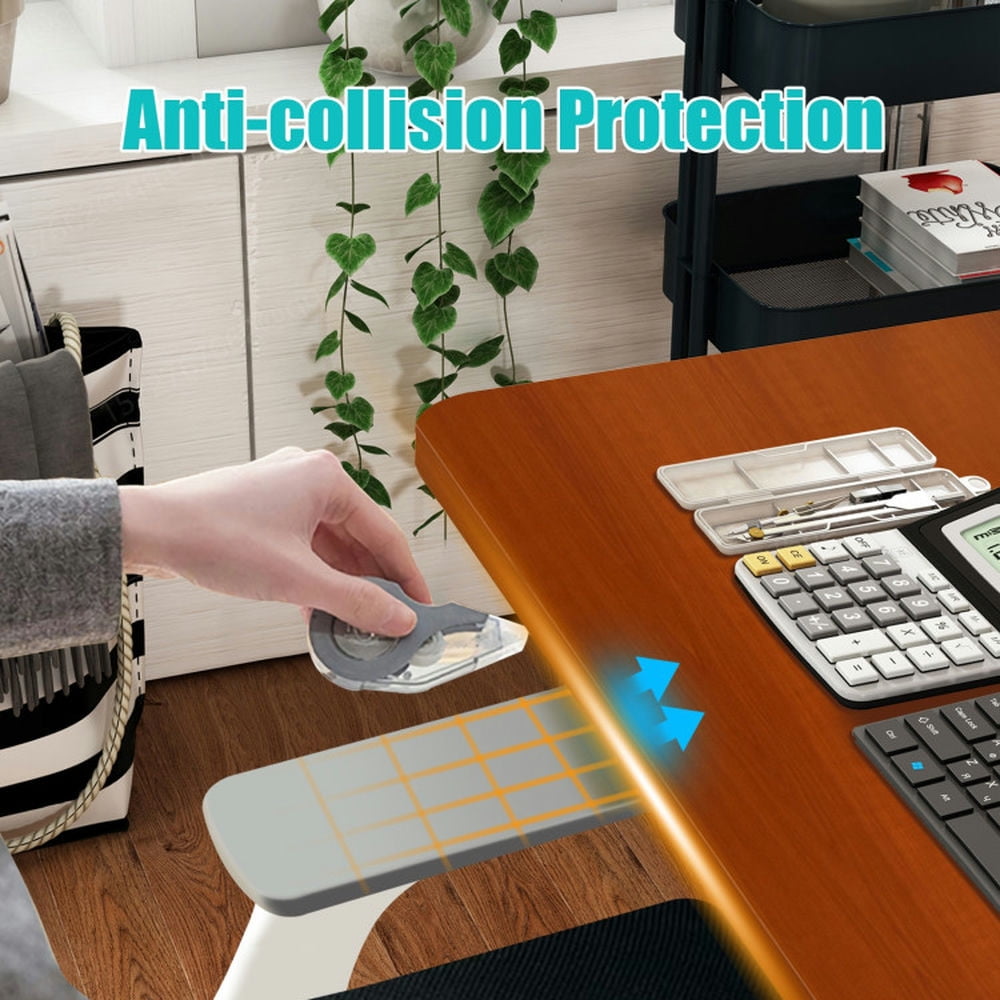 Demi Bonn Electric Height Adjustable Standing Desk with Memory Controller, Small Home Computer Desk Study Writing Table, Brown