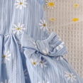 thumbnail image 5 of UAYOTSE Toddler Girl Clothes Baby Summer Spring Outfits Cute Bow Button Smocked Ruffle Sleeve Tops ＋ Girls Shorts Set,Sizes 3-4 Years, 5 of 9