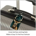 thumbnail image 3 of Square 2Pack PU Leather Jungle Elk Cruise Luggage Tag with Privacy Cover and Name ID Tag for Travel Handbags Backpacks Luggage Tags, 3 of 6