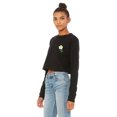 thumbnail image 2 of Crop Tops for Women Daisy Shirt Cropped Tops Ladies Casual Cropped Long Sleeve Crewneck Fleece Womens Tops Cute Daily Daisy Design Top, 2 of 3