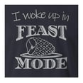 thumbnail image 2 of 9 Crowns Tees Funny Holiday Turkey I Woke Up In Feast Mode T-Shirt (Ham Mens Navy, X-Large), 2 of 3