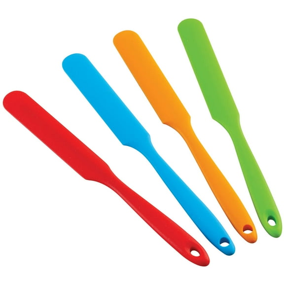 Colorful Silicone Jar Spatulas, Set of 4 by Home Marketplace