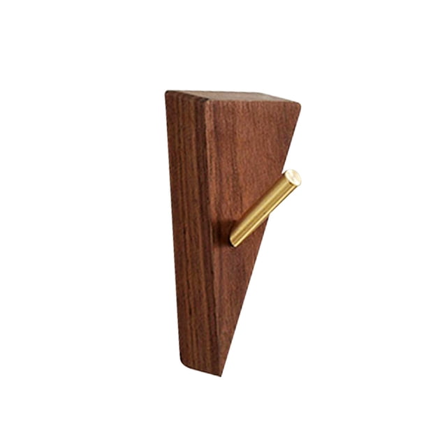 Colgador de llavero, abrigo, ropa, gancho de toalla de madera, ganchos triangulares multiusos sin perforación, soporte de estante de pared para chaque B perfecl Ganchos de pared