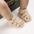 thumbnail image 5 of Otqutp Toddler Cotton Gladiator Sandals Comfy Breathable Closed Toe Flat Shoes Baby Boys Girls Indoor Walking Shoes, 5 of 9