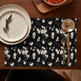 thumbnail image 4 of Daisy Flower Pattern Summer Placemats Table Placemats Set Of 6-Linen Kitchen Washable Placemats Table Mats 11.8"x17.7" Non-Slip Heat Resistant, 4 of 5