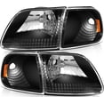 thumbnail image 1 of CCIYU Headlights Assembly 3L3Z13008DA Black Housing Amber Reflector Clear Lens Headlamps For Ford Expedition 97-02 For Ford For F-150 97-03 For Ford For F-150 Heritage 2004 For Ford For F-250 97-99, 1 of 5