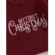 thumbnail image 5 of Suéter de punto infantil con bordado de letras de navidad-ROJO-9M, 5 of 6