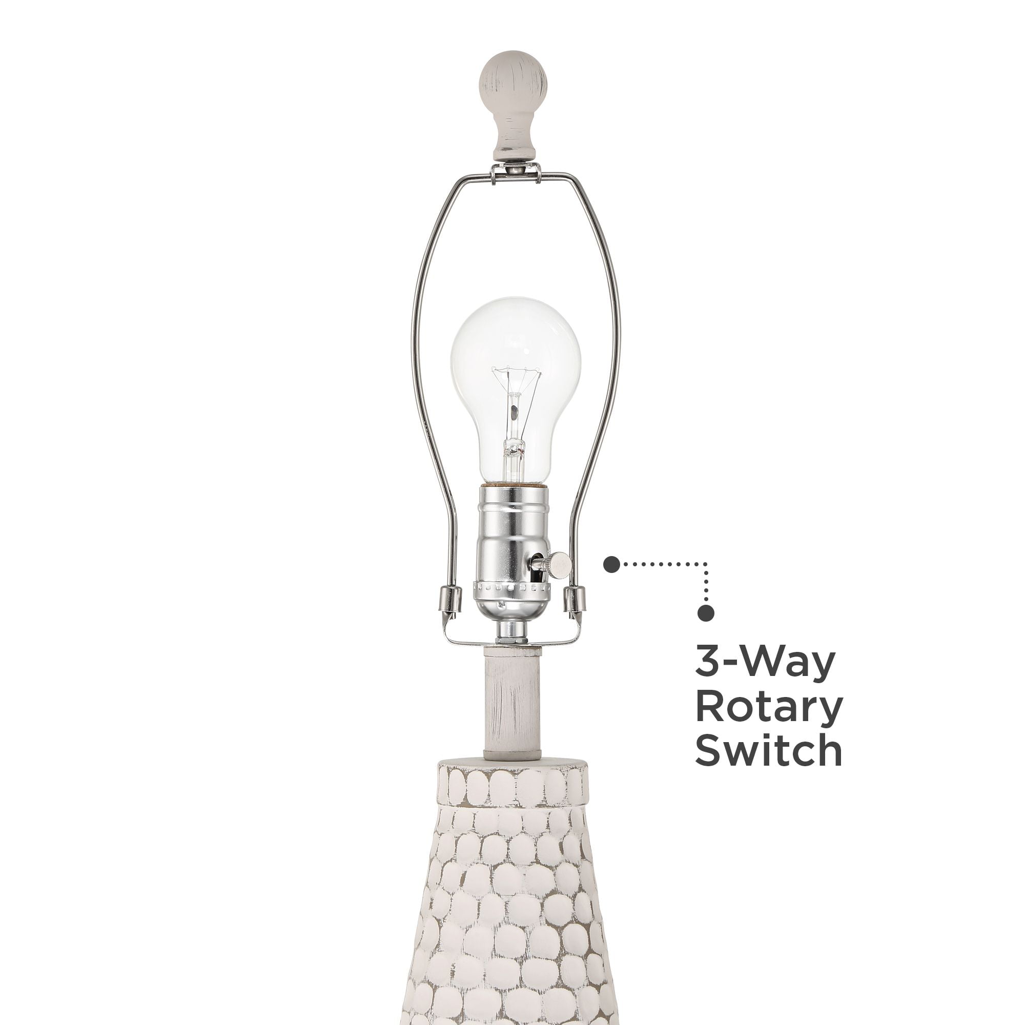360 Lighting 29 1/2" Tall Modern Coastal End 3-Way Table Lamps Set of 2 USB Port Whitewash Ceramic White Shade Living Room Charging