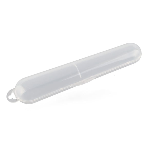 LAZIOEGR 1-Pack Food Grade PP Baby Spoon Storage Case - 17.5×3.7×3cm Lightweight Plastic Holder, Safe & Durable (Spoon Not Included)