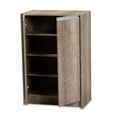 thumbnail image 2 of Bowery Hill Contemporary 2 Door 12 Pairs Shoe Cabinet in Weathered Oak, 2 of 9