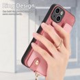 thumbnail image 4 of Dteck for Apple iPhone 14 Zipper Wallet Case, Shockproof with Card Holders Flip Premium PU Leather Card Slots with 360°Rotation Ring Stand Protective Phone Cover, pink, 4 of 8
