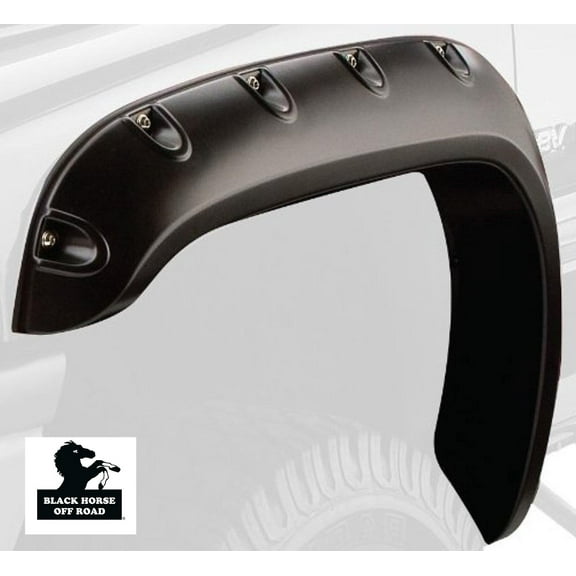 Black Horse Fender Flares Fits 2012-2015 Toyota Tacoma 6' Bed