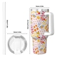 thumbnail image 4 of Pofeuu Colorful Floral Print 40oz Ice Bully With Handle And Straw Stainless Steel Vacuum Insulated Cup And 2 In 1 Straw Lid, 4 of 8