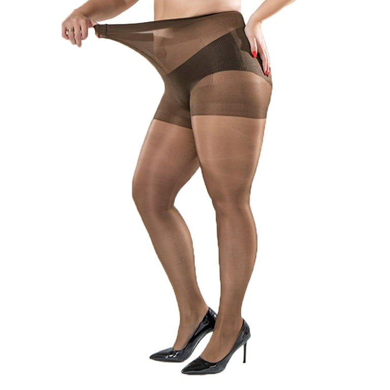 Luxtrada Sheer Pantyhose Plus Size - 2 Pack 40D Ultra Durable