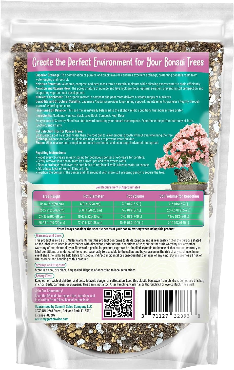 Blend  Soil Mix – Moisture-Retentive & Organic for Flowering, Fruiting, and Tropical  Trees – Handcrafted in The with Akadama & Compost (1 Quart)