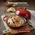 thumbnail image 6 of Daluvenix Enameled Cast Iron Dutch Oven for Sourdough Bread Baking, 4.5qt Cast Iron Bread Pot with Lid and Handles, Bread Dutch Oven, Red, 6 of 8