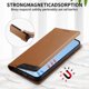 thumbnail image 5 of Funda Tipo Cartera de Cuero Sintético para Samsung Galaxy A53 5G Bloqueo RFID, con Ranuras para Tarjetas y Bolsillo para Efectivo, Cierre Magnético Fuerte Marrón, 5 of 6