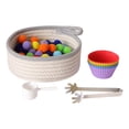 thumbnail image 1 of Juego Ayudas didácticas Multicolor Educativo temprano para actividades Cesta de hilo de algodón Sunnimix Clasificación de juguetes de bolas, 1 of 8