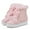Pink, variant on Woobling Women Winter Boot Plush Lined Snow Boots Faux Fur Hidden Wedge Booties Non-slip Shoes Walking Warm Lace Up Ankle Bootie White 7.5