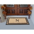 thumbnail image 3 of A1HC Rubber and Coir Door Mat Heavy Weight Large Entry Mat Outdoor Durable Monogrammed N Doormat 24"X48", Beige, 3 of 6