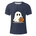 thumbnail image 4 of Handshe T-Shirt à Col Rond à Manches Courtes pour Homme à Thème d'Halloween - Blouse Décontractée Stylée, 4 of 5