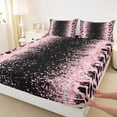 thumbnail image 3 of Homewish Leopard Print 4-Piece Full Size Sheets For Children Teens Female Girls,Bling Glitter Bed Sheets,Dreamy Princess Lightweight Sheet Sets,Super Cozy Room Decor, 3 of 7
